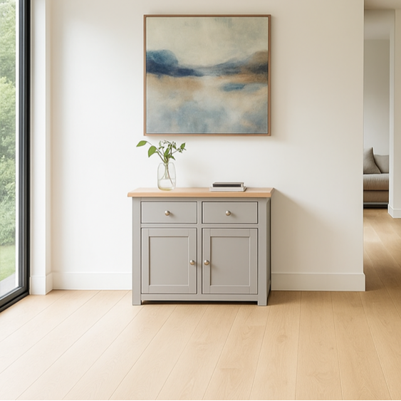 Diamond Grey Painted Small Sideboard - Sideboard - Heart of Kitchens
