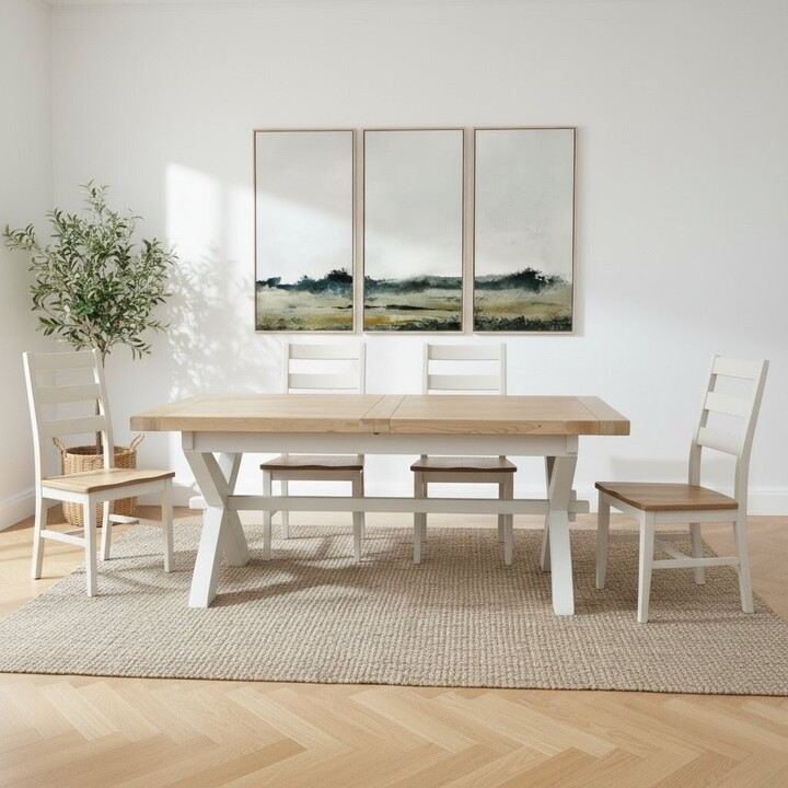 Deluxe Painted 8-12 Seater Extendable Dining Table