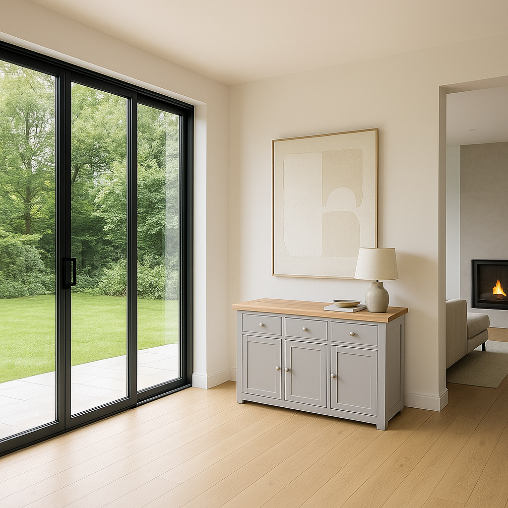 Diamond Grey Painted Large Sideboard - Sideboard - Heart of Kitchens
