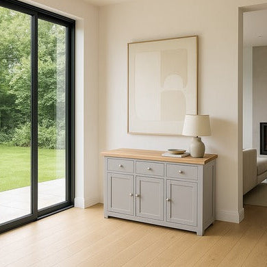 Diamond Grey Painted Large Sideboard - Sideboard - Heart of Kitchens