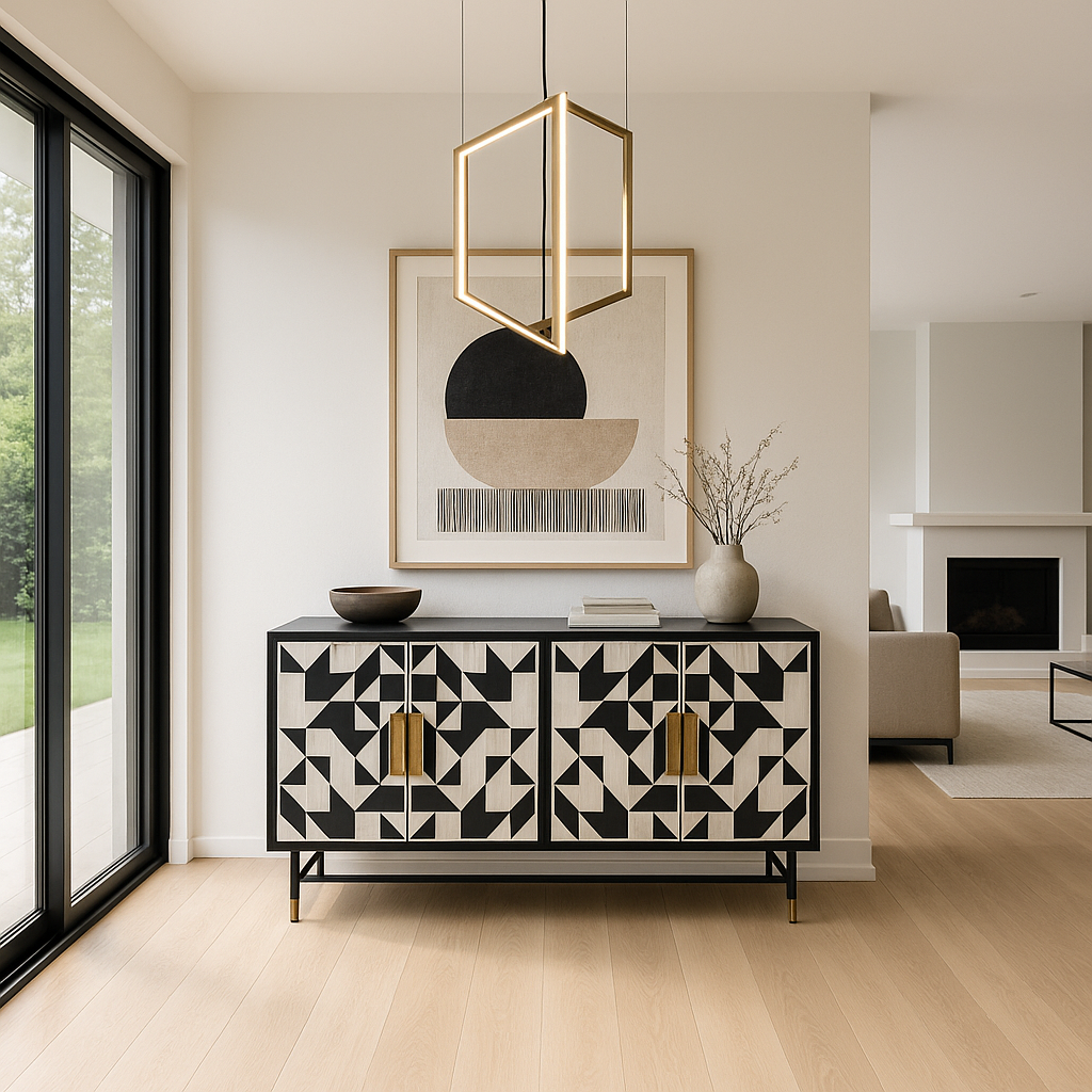 Wolseley Bone Inlay Four Door Buffet Sideboard