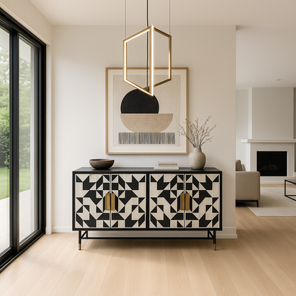 Wolseley Bone Inlay Four Door Buffet Sideboard