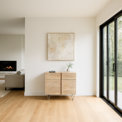 Light Gold 2 Door Medium Sideboard