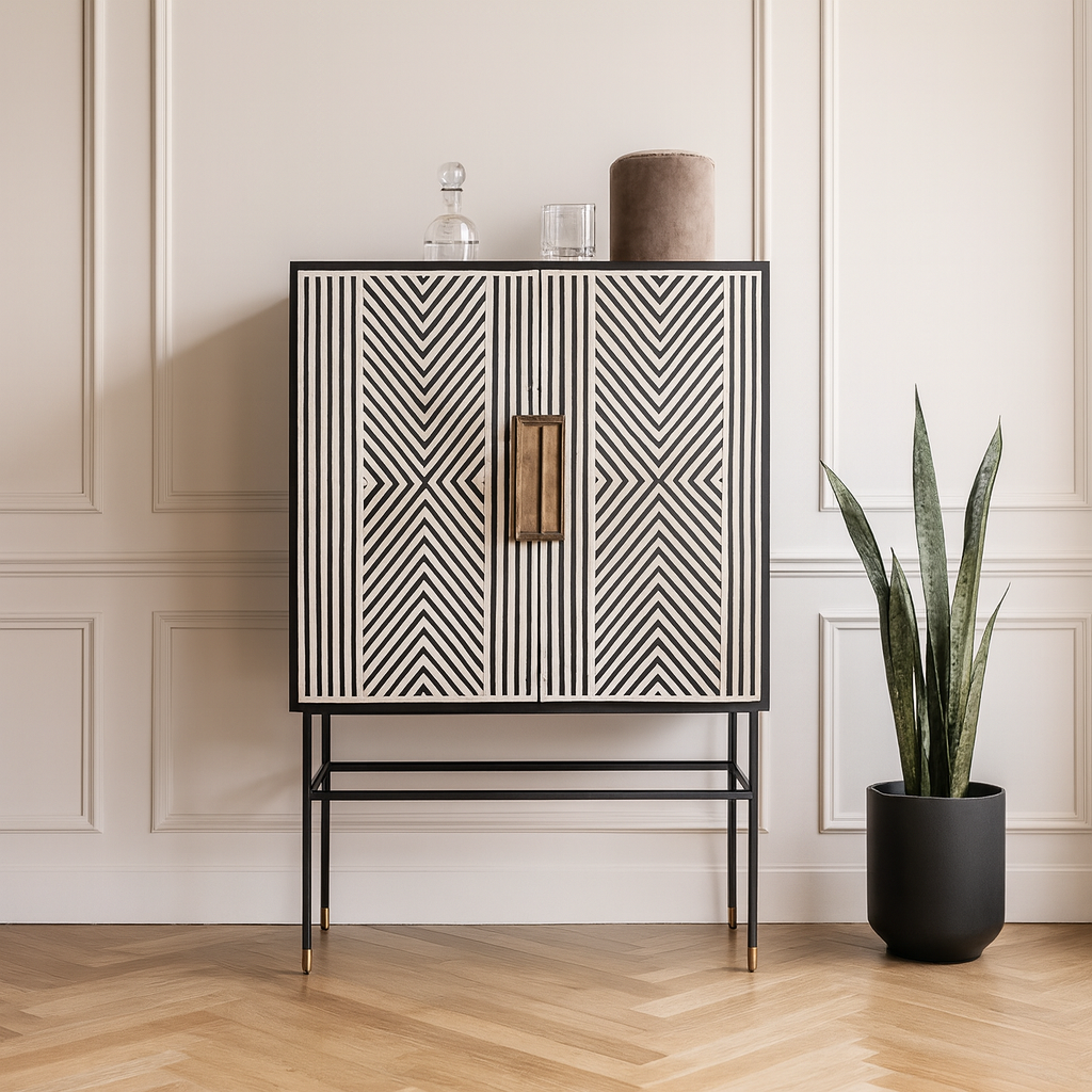 Delaney Bone Inlay Drinks Cabinet