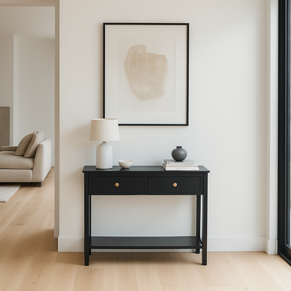Chelmsford Pine Wood 2 Drawer Console Table