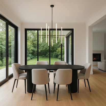 Orien 230cm Oval Acacia Wood Dining Table