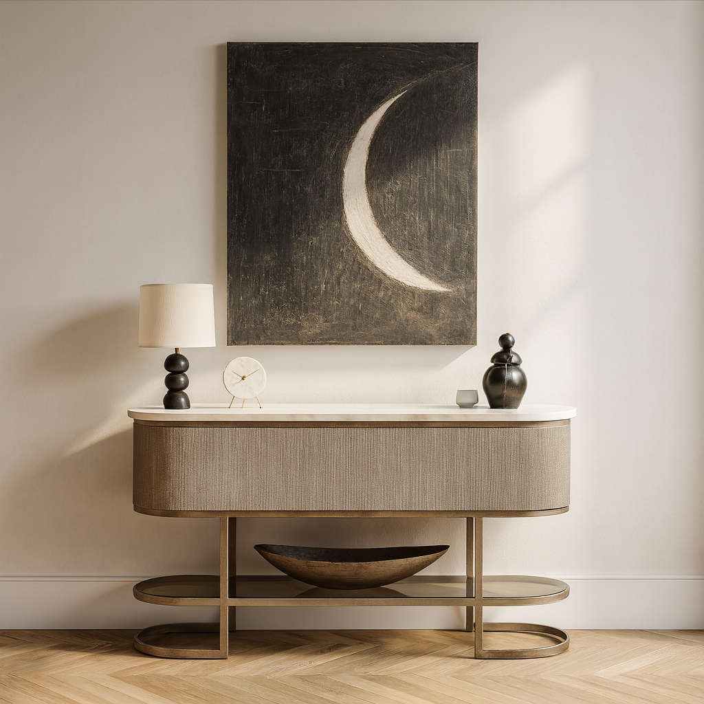 Belvedere Aged Gold Console Table