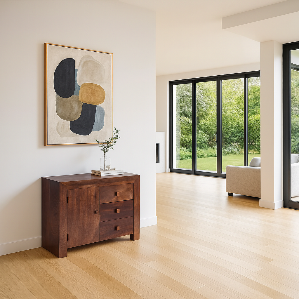 Nala Dark Mango Wood 3 Drawer Sideboard