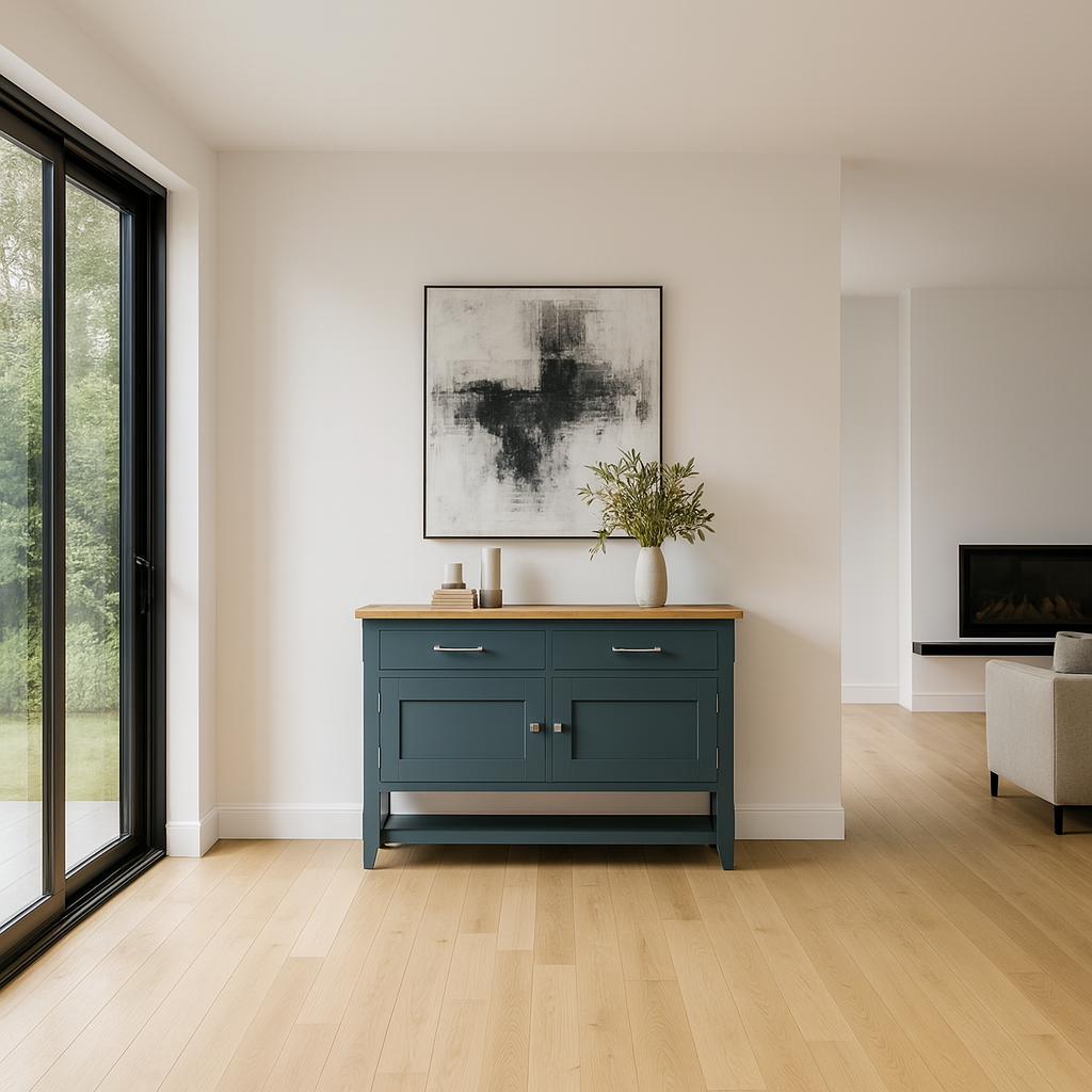 Signature Blue Small Oak Top Sideboard - Sideboard - Heart of Kitchens
