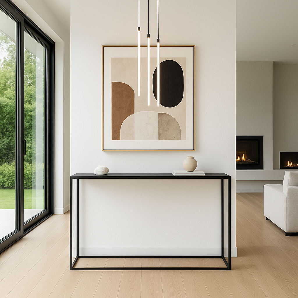 Fern Black Console Table