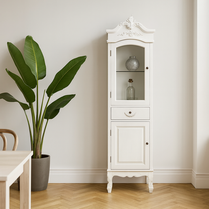 Aurelian French White Display Cabinet