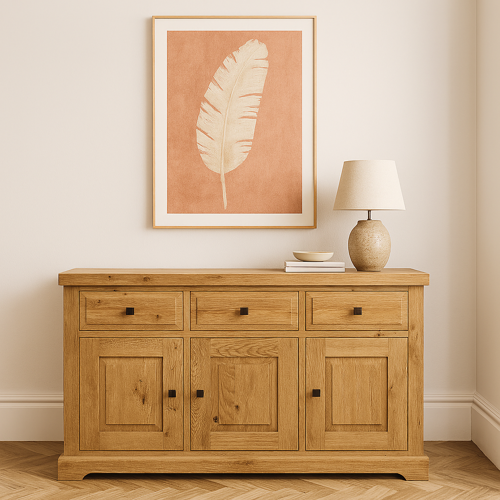 Deluxe Solid Oak Large Sideboard - Sideboard - Heart of Kitchens