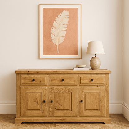 Deluxe Solid Oak Large Sideboard - Sideboard - Heart of Kitchens