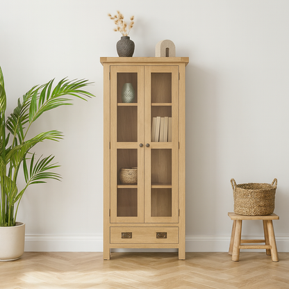 Dewsbury Oak Display Cabinet