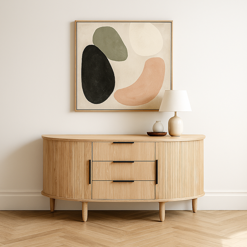 Terra Luna Oak Curved Sideboard