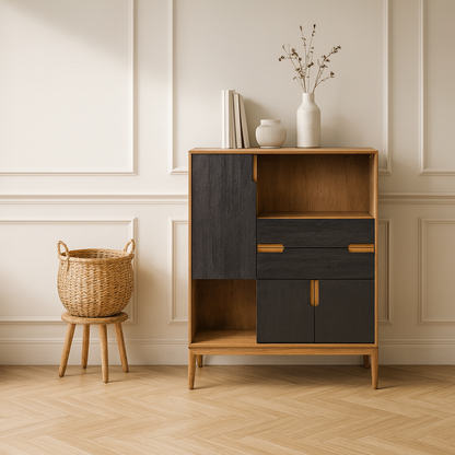 Gio Acacia Wood Shelf Unit