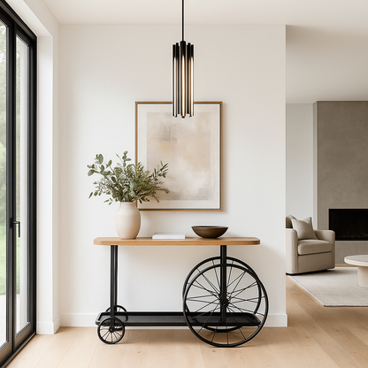 Craft Wheel Console Table