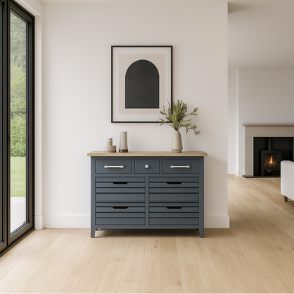 Signature Blue Oak Top Sideboard - Sideboard - Heart of Kitchens