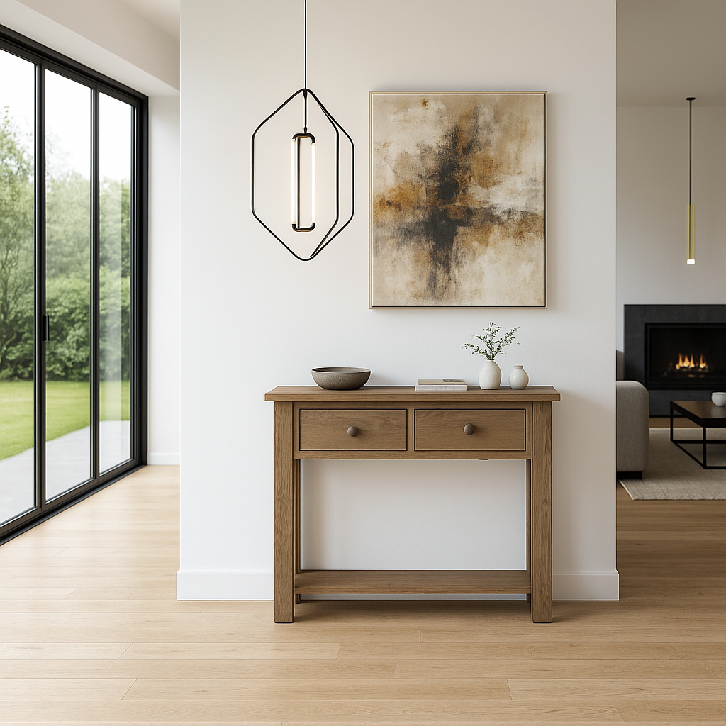Torino Solid Oak Console Table