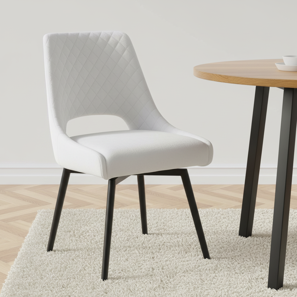 Swivel Limestone Velvet Dining Chair