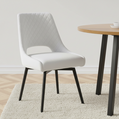 Swivel Limestone Velvet Dining Chair