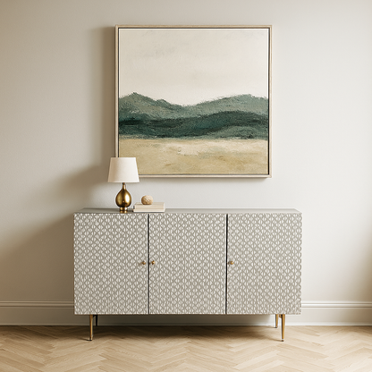 Burgess Bone Inlay 3 Door Buffet Sideboard