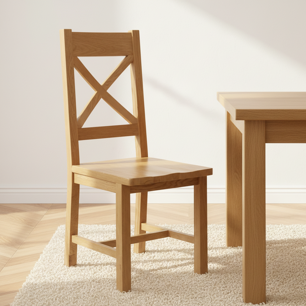 Dewsbury Oak Wooden Seat Dining Chair
