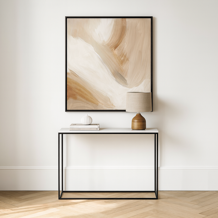 Kalani White Marble Console Table