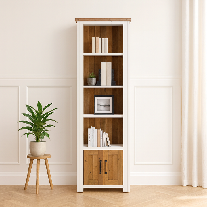 Splash of White Narrow Bookcase