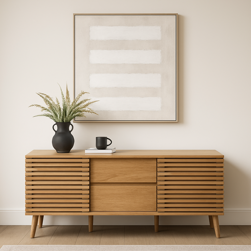 Larvik Natural Eucalyptus Wood Sideboard