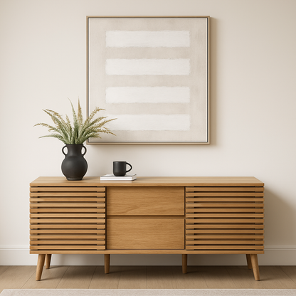 Larvik Natural Eucalyptus Wood Sideboard