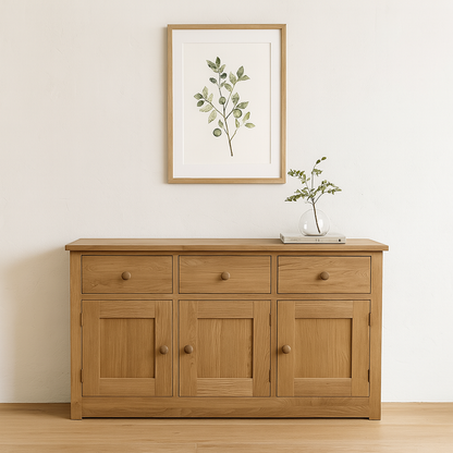 Torino Solid Oak Large Sideboard - Sideboard - Heart of Kitchens