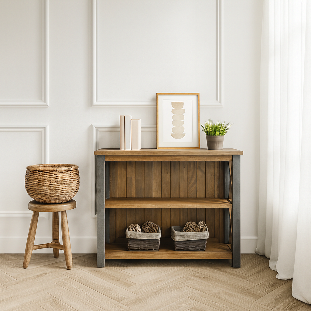 Urban Elegance Reclaimed Low Bookcase