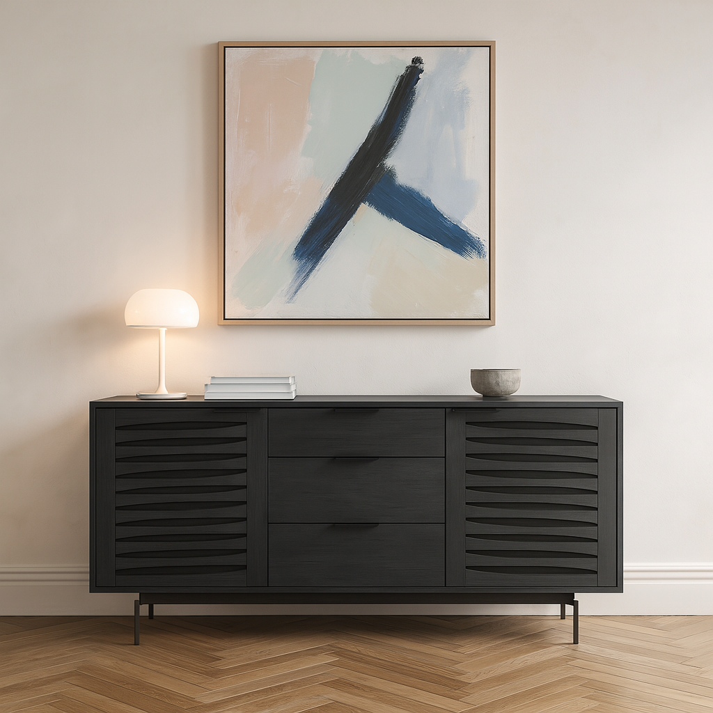 Bronks Black Acacia Buffet Sideboard