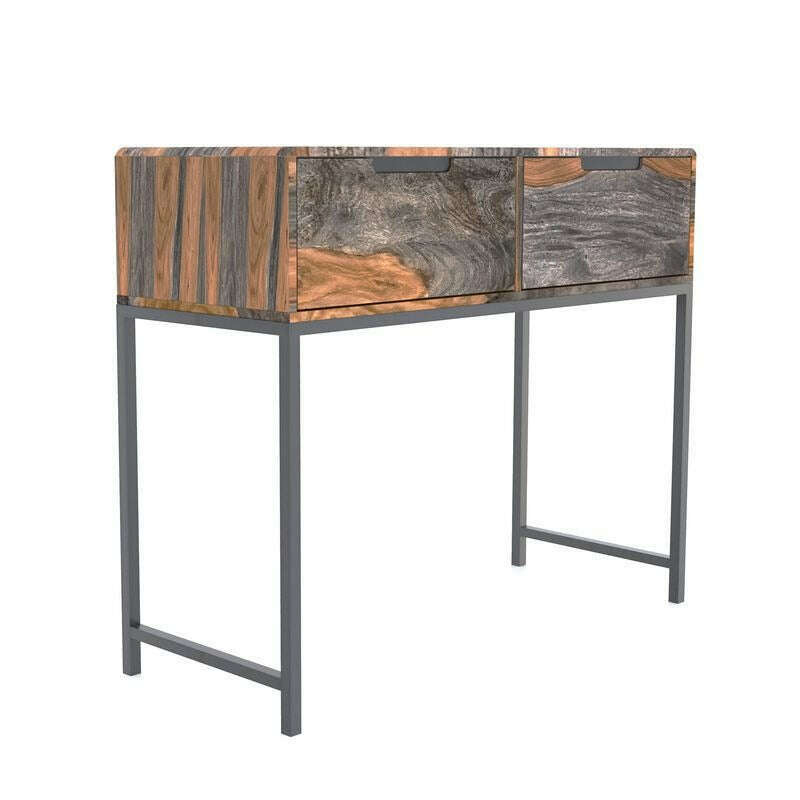 Kavi Sheesham Wood 2 Drawer Console Table - Console Table - Heart of Kitchens
