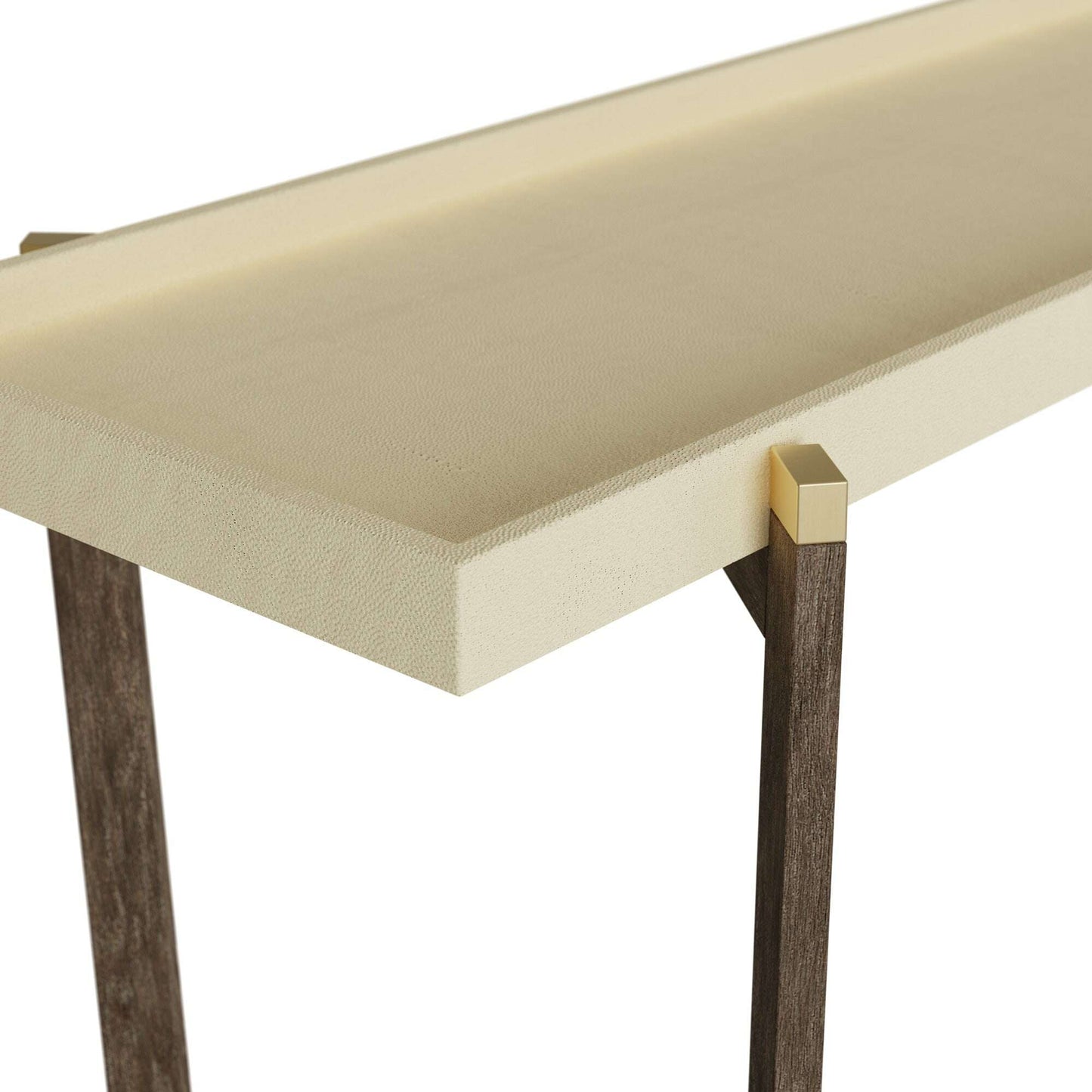 Looma Cream Shagreen Console Table