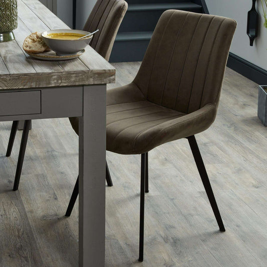 Malmo Coffee Brown Leather Dining Chair