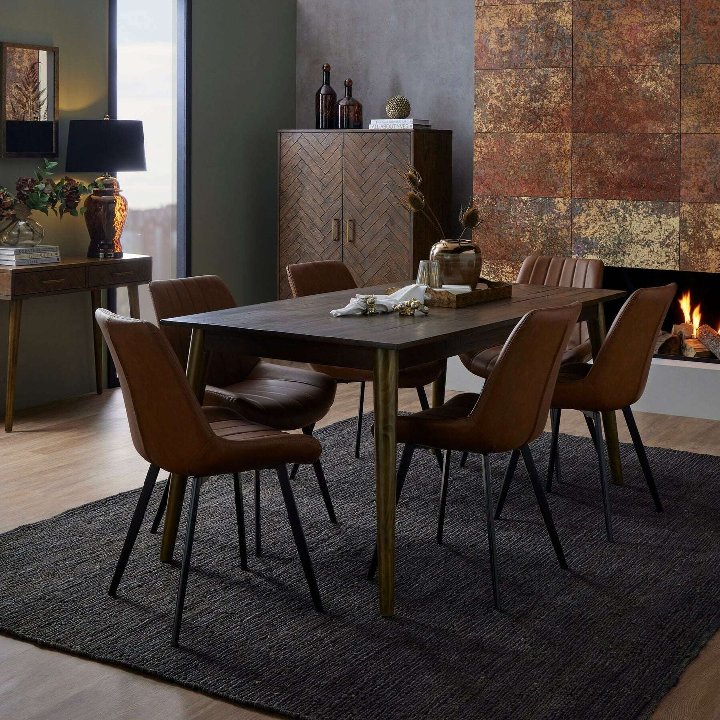 Malmo Tan Brown Leather Dining Chair