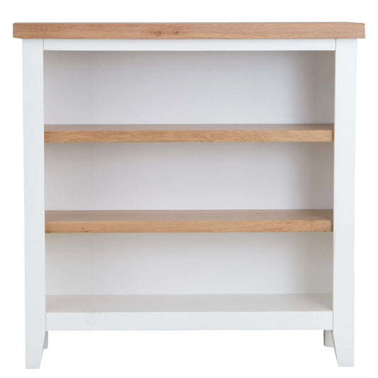 Marlborough White Oak Small Wide Bookcase