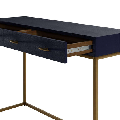 Oaska Navy Shagreen Console Table