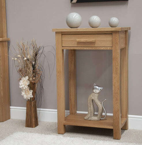 Opus Solid Oak Small Console Table