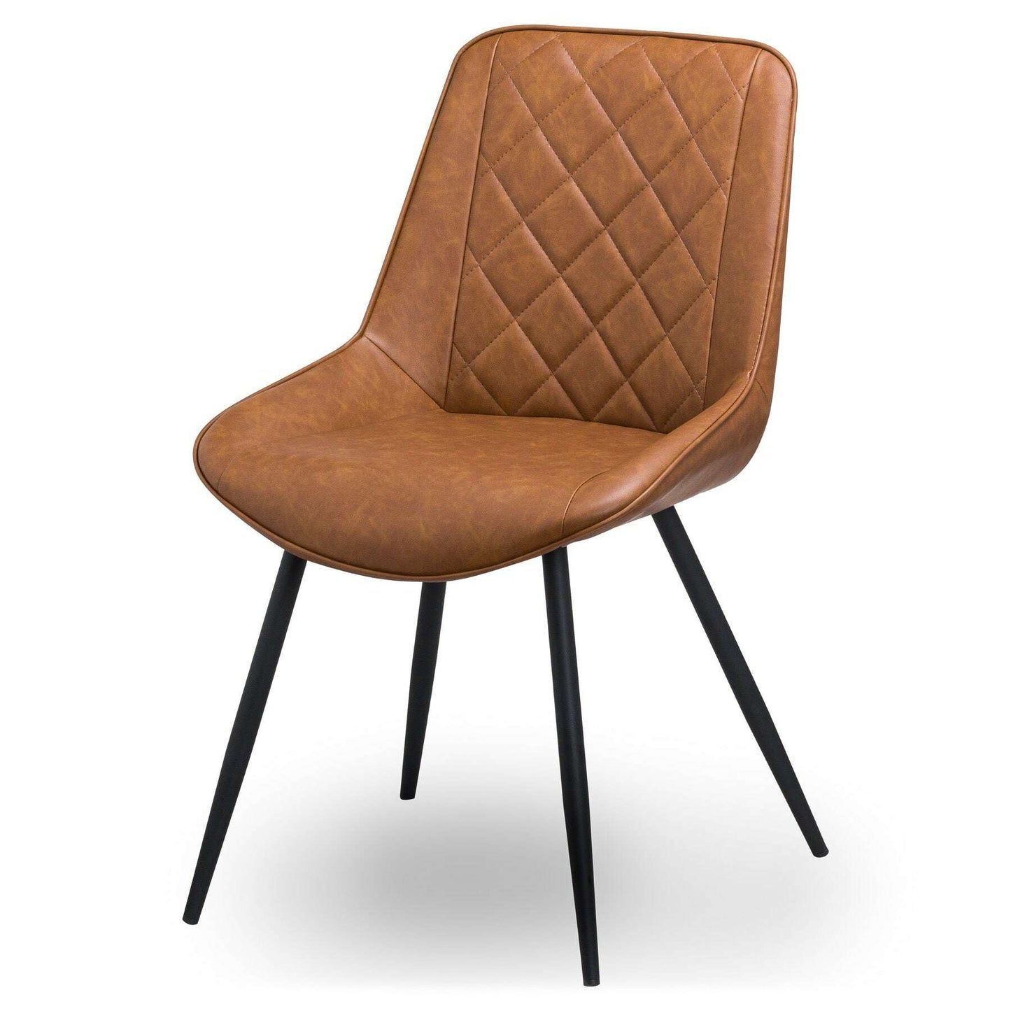 Oslo Tan Brown Leather Dining Chair