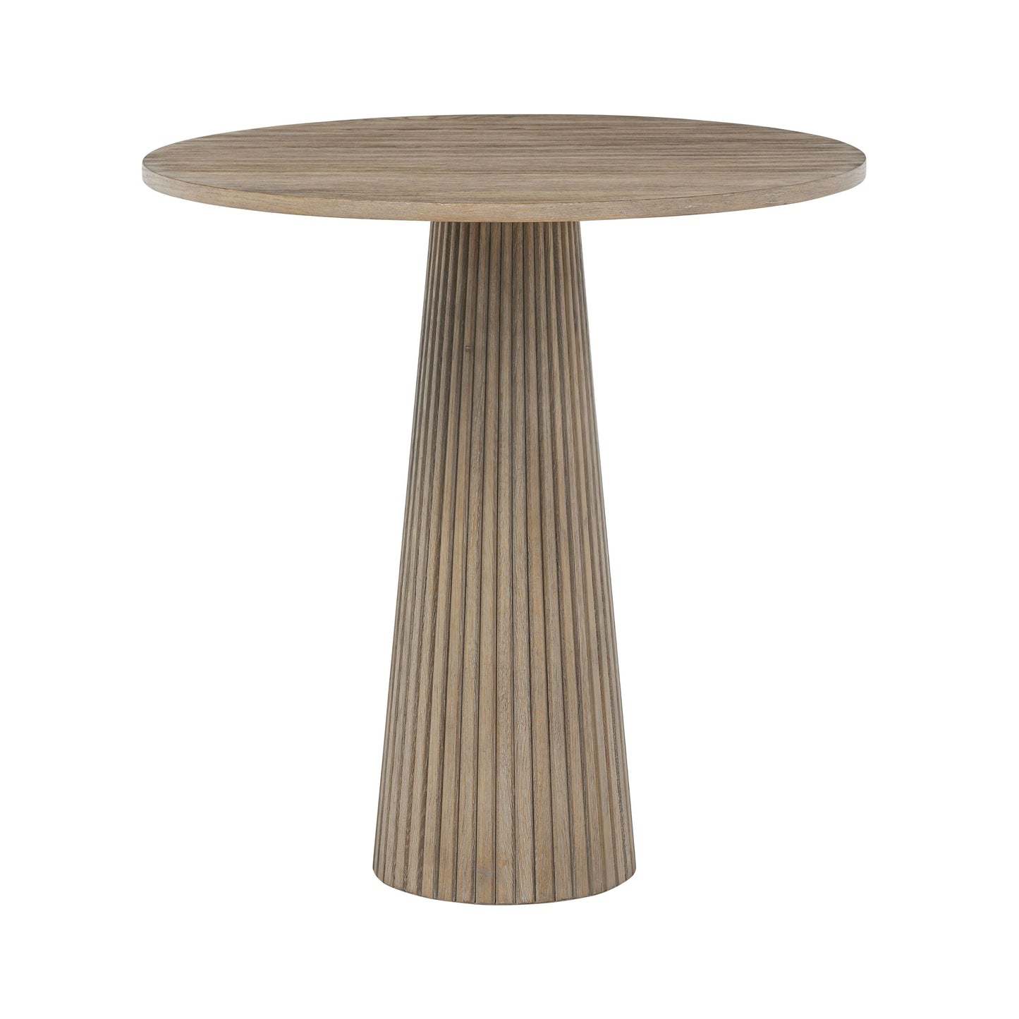 Sienna Oak Ribbed Side Table