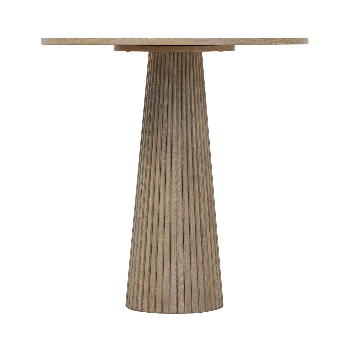 Sienna Oak Ribbed Side Table