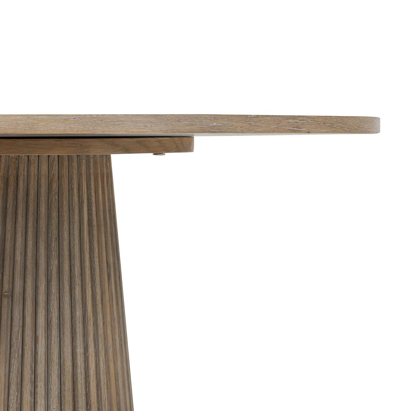 Sienna Oak Ribbed Side Table