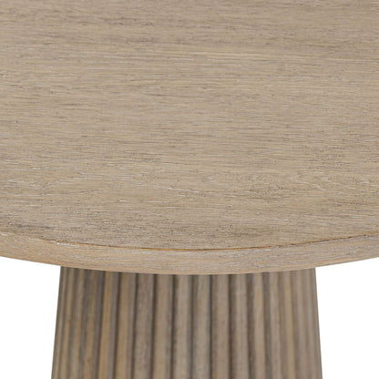 Sienna Oak Ribbed Side Table