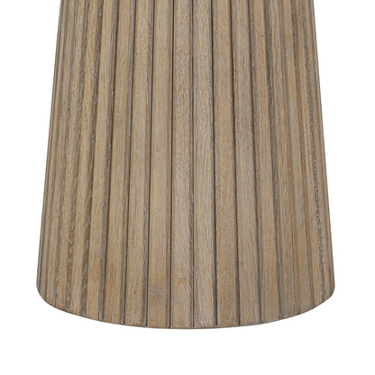 Sienna Oak Ribbed Side Table