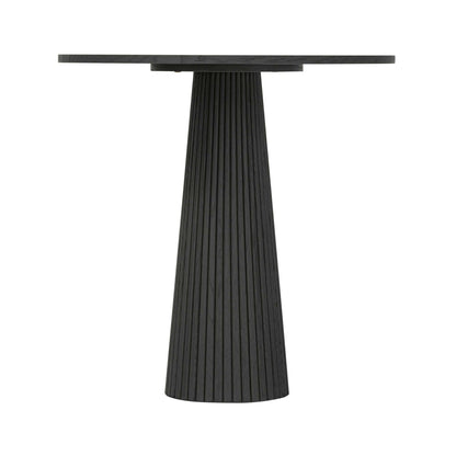 Sienna Oak Ribbed Side Table