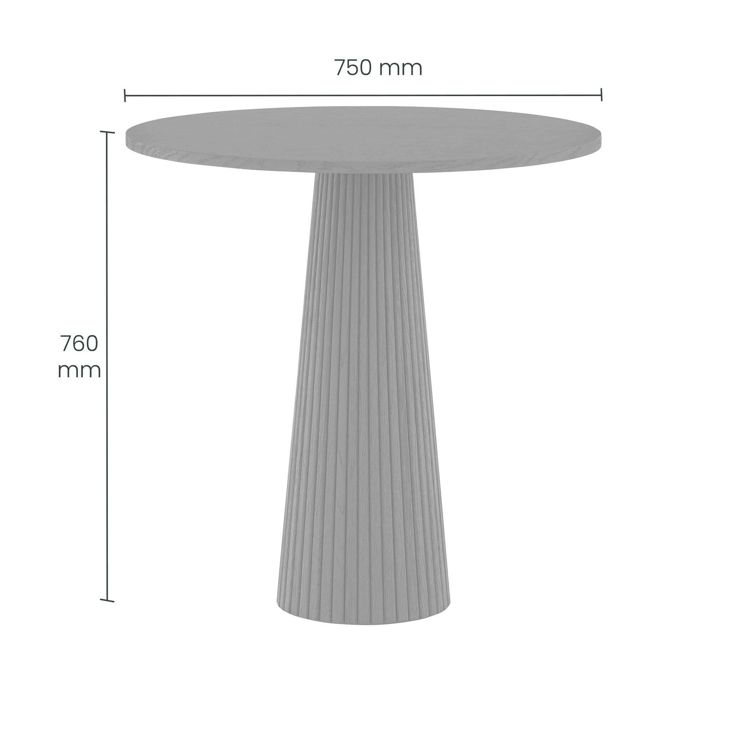 Sienna Oak Ribbed Side Table