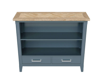 Signature Blue Low Bookcase
